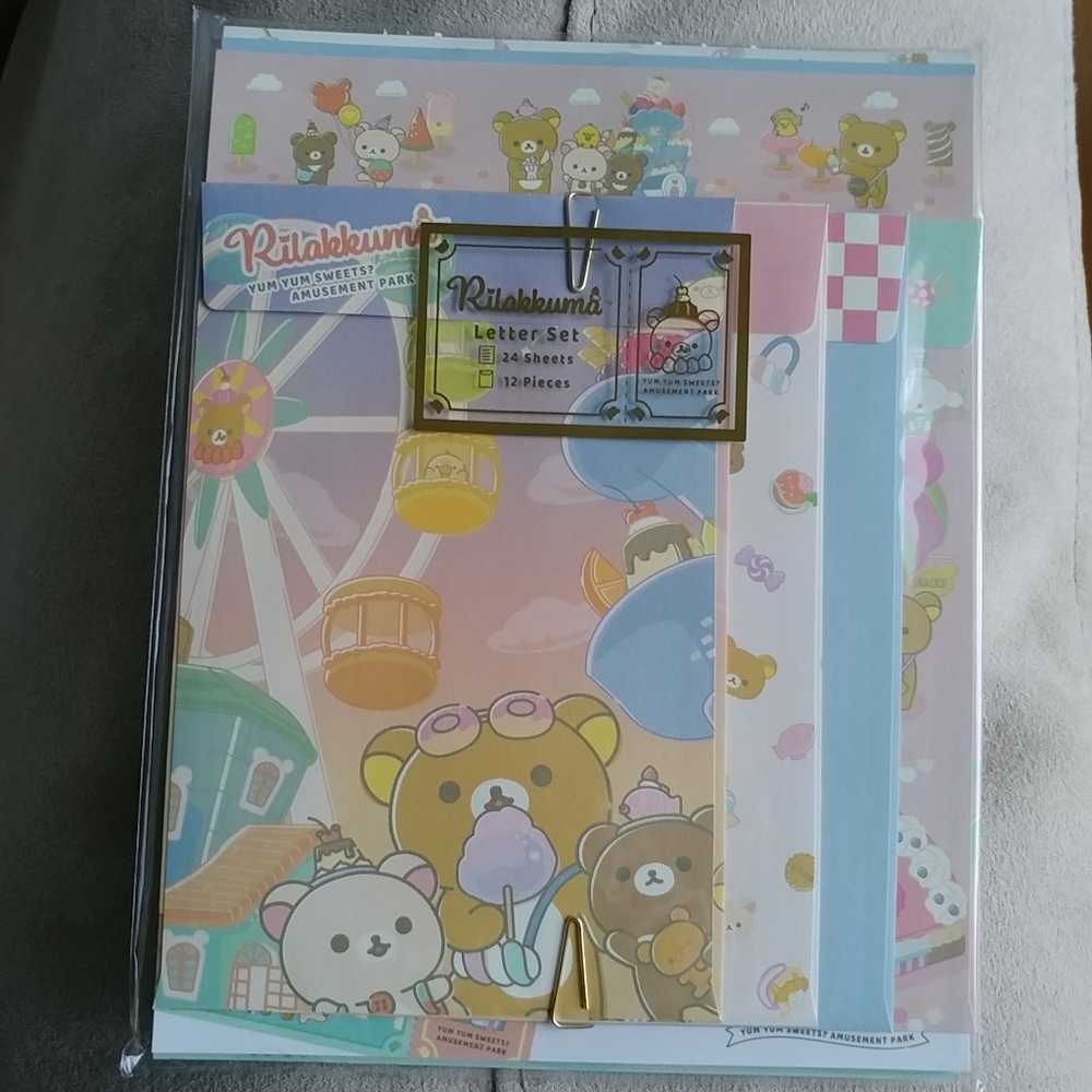 San-X Rilakkuma amusement park letter set